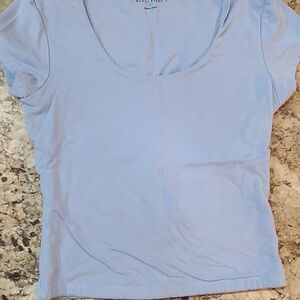 Pink Rose Sky Blue Short Sleeve Tee